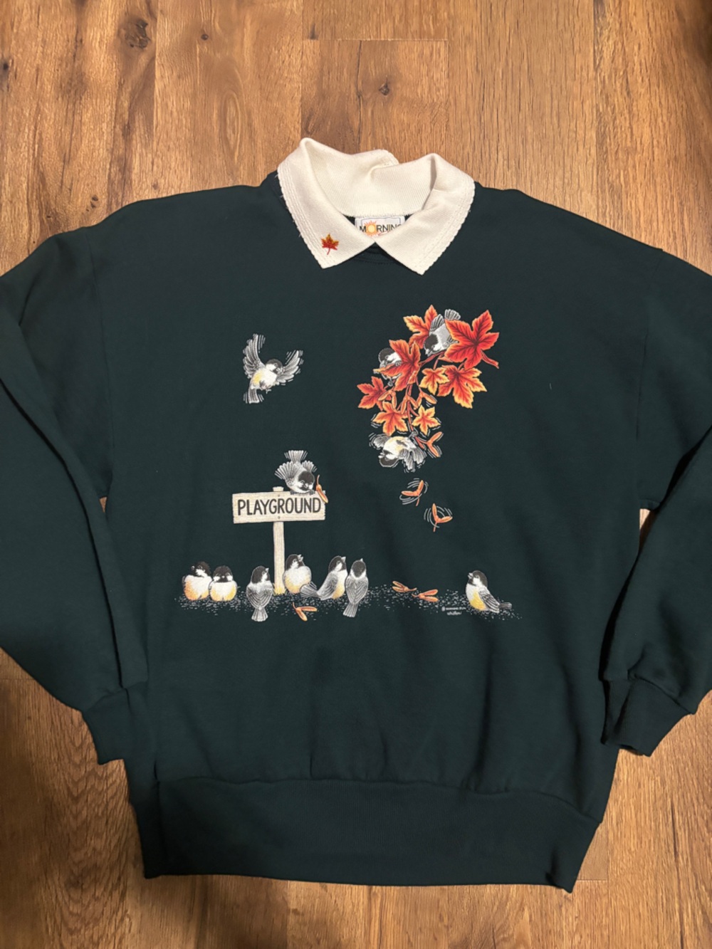 Dark Green vintage Autumn Sweatshirt